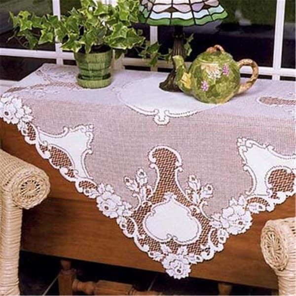 Heritage Lace 36 x 36 in. Vintage Rose Table Topper VT-3600E - main
